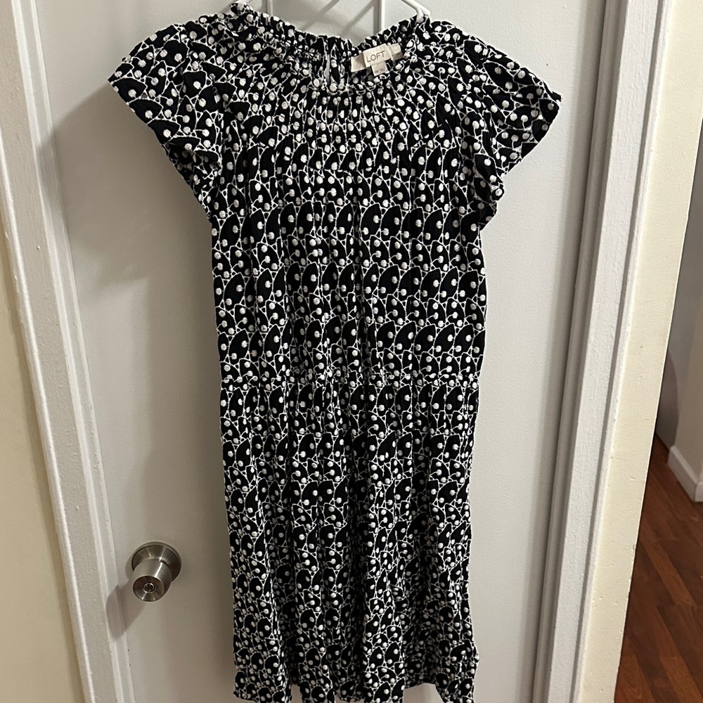 Loft Petite Black and White Dress - XSP